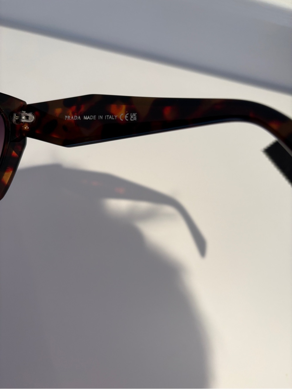 Prada Square Oversized Sunglasses Women Black & Brown Tortoiseshell - Picture 3 of 5